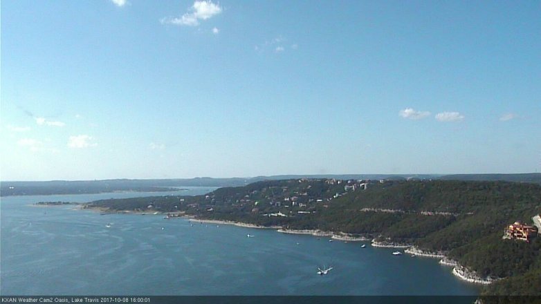 Lake Travis webcam, October 8, 2017 3:30 PM CT