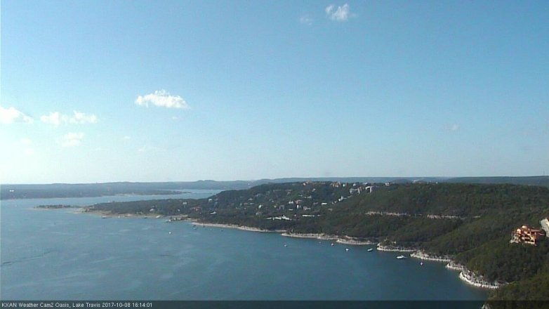 Lake Travis webcam, October 8, 2017 3:35 PM CT