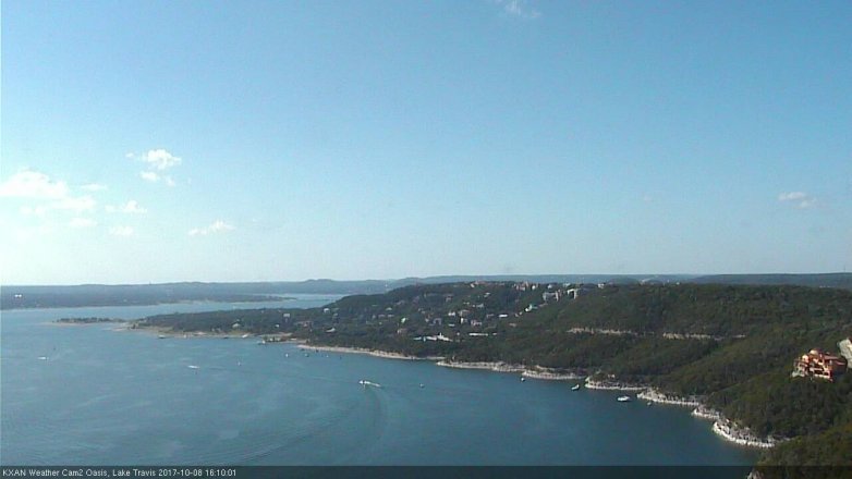 Lake Travis webcam, October 8, 2017 3:40 PM CT