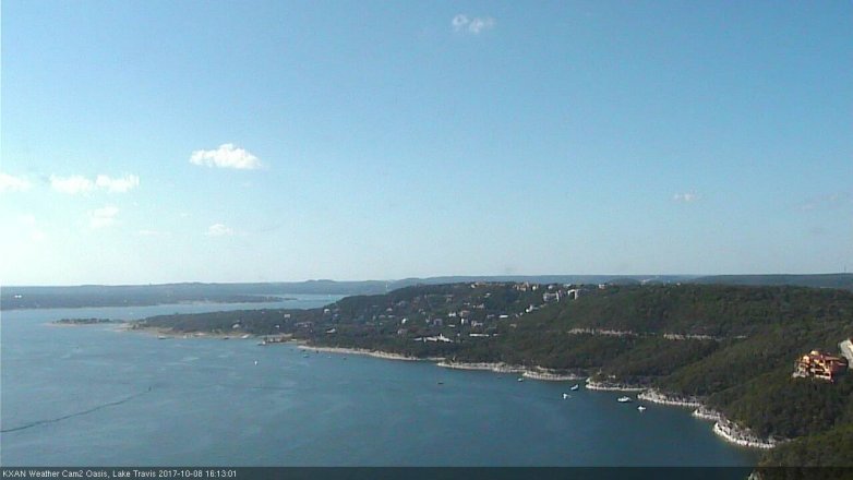 Lake Travis webcam, October 8, 2017 3:45 PM CT