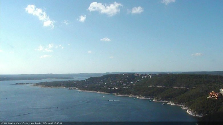Lake Travis webcam, October 8, 2017 3:50 PM CT