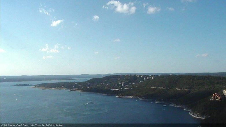 Lake Travis webcam, October 8, 2017 4:00 PM CT