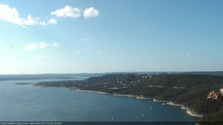 Lake Travis webcam, October 8, 2017 4:05 PM CT