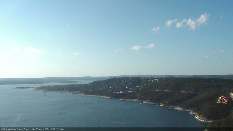 Lake Travis webcam, October 8, 2017 4:25 PM CT