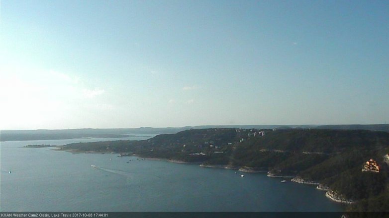 Lake Travis webcam, October 8, 2017 4:55 PM CT