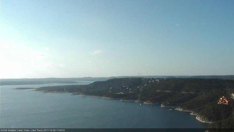 Lake Travis webcam, October 8, 2017 5:10 PM CT