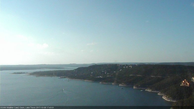 Lake Travis webcam, October 8, 2017 5:15 PM CT