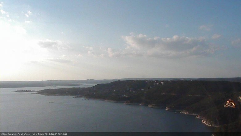 Lake Travis webcam, October 8, 2017 5:35 PM CT