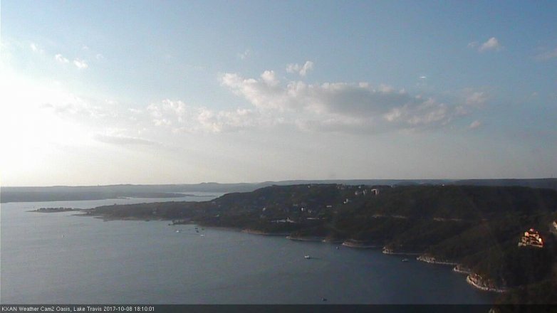 Lake Travis webcam, October 8, 2017 5:40 PM CT