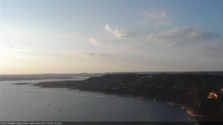 Lake Travis webcam, October 8, 2017 5:50 PM CT