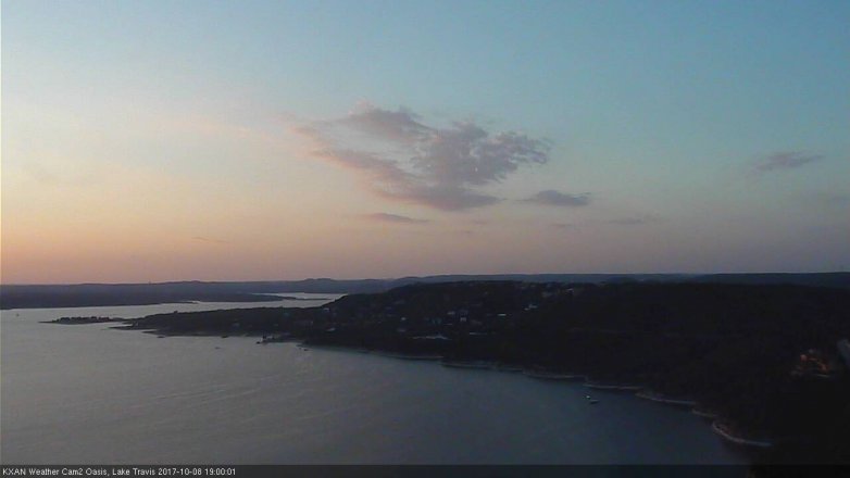 Lake Travis webcam, October 8, 2017 6:25 PM CT