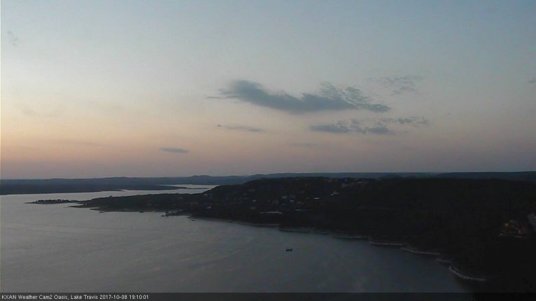 Lake Travis webcam, October 8, 2017 6:30 PM CT