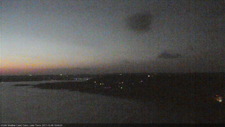 Lake Travis webcam, October 8, 2017 7:10 PM CT