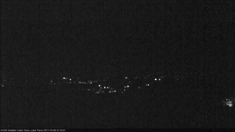 Lake Travis webcam, October 8, 2017 8:30 PM CT