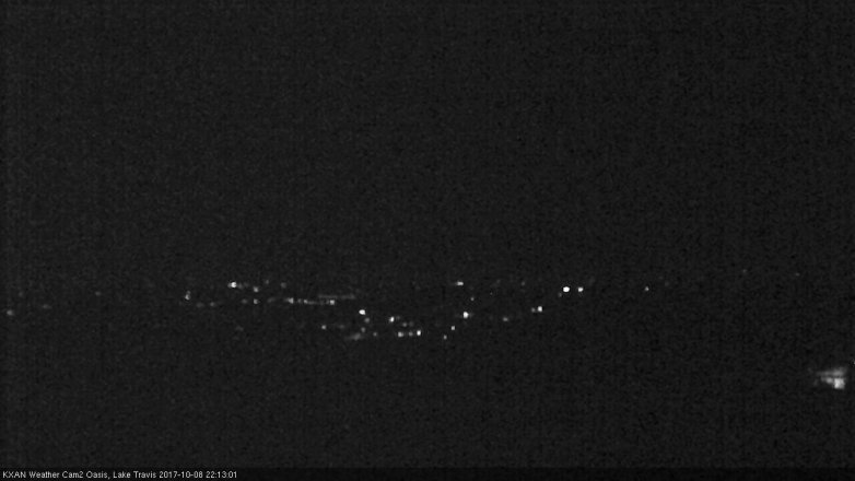 Lake Travis webcam, October 8, 2017 9:35 PM CT