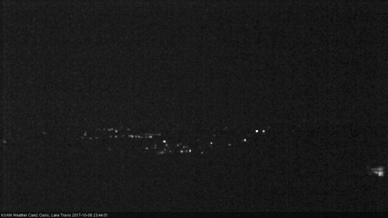 Lake Travis webcam, October 8, 2017 11:00 PM CT