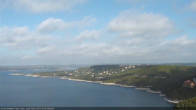 Lake Travis webcam, October 9, 2017 9:05 AM CT