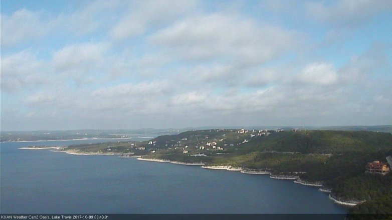 Lake Travis webcam, October 9, 2017 9:10 AM CT