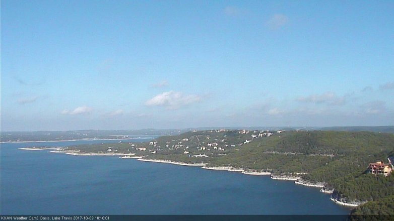 Lake Travis webcam, October 9, 2017 9:15 AM CT