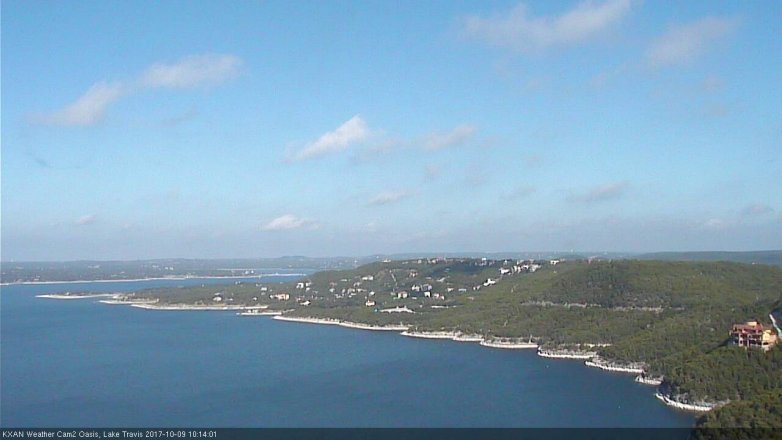 Lake Travis webcam, October 9, 2017 9:25 AM CT