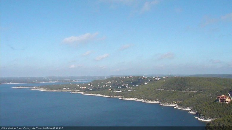 Lake Travis webcam, October 9, 2017 9:40 AM CT