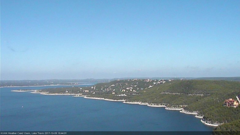 Lake Travis webcam, October 9, 2017 9:50 AM CT