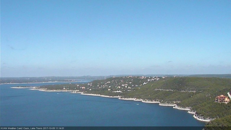 Lake Travis webcam, October 9, 2017 10:20 AM CT