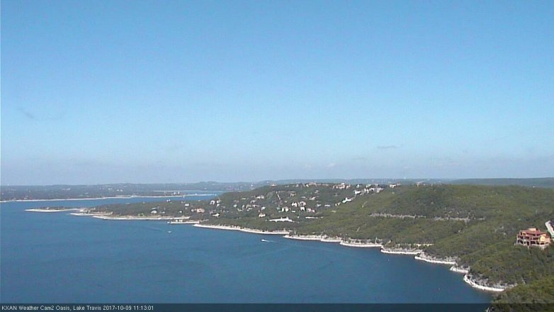 Lake Travis webcam, October 9, 2017 10:30 AM CT