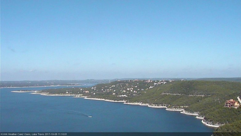 Lake Travis webcam, October 9, 2017 10:40 AM CT