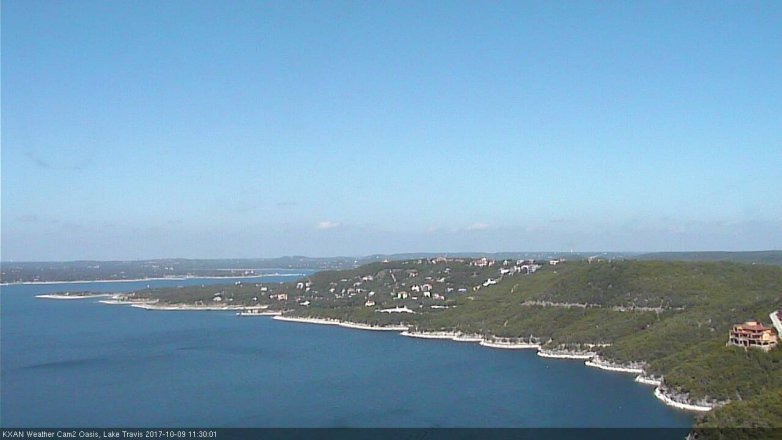 Lake Travis webcam, October 9, 2017 10:50 AM CT