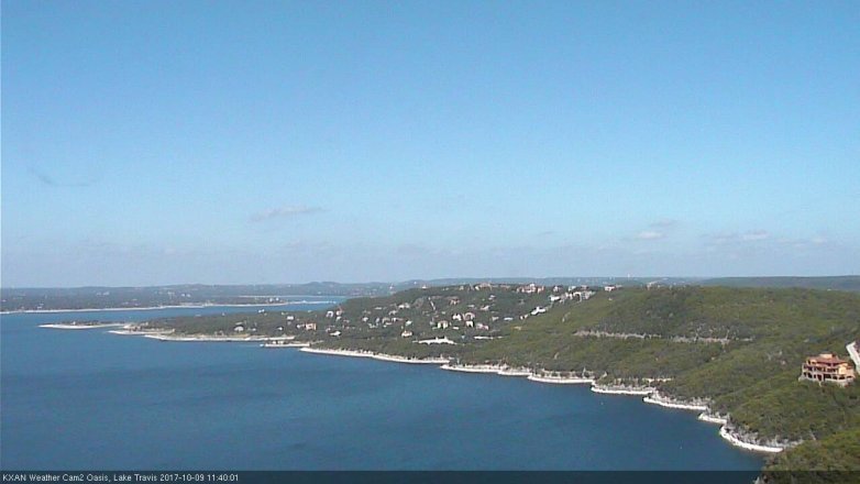 Lake Travis webcam, October 9, 2017 11:00 AM CT
