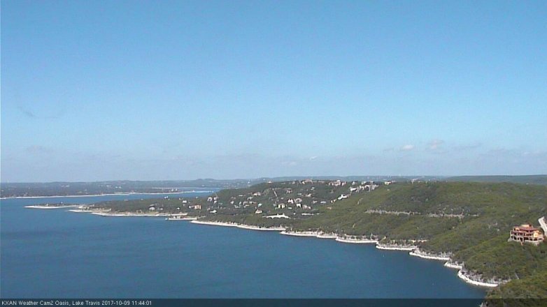 Lake Travis webcam, October 9, 2017 11:05 AM CT