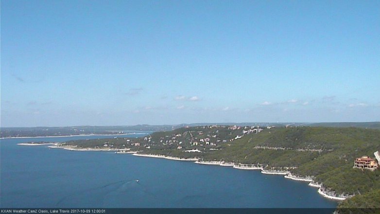 Lake Travis webcam, October 9, 2017 11:10 AM CT