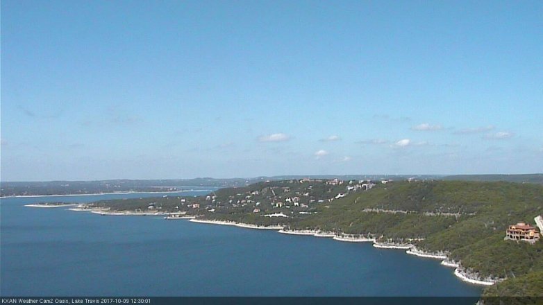 Lake Travis webcam, October 9, 2017 11:40 AM CT