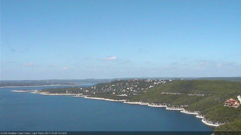 Lake Travis webcam, October 9, 2017 11:45 AM CT