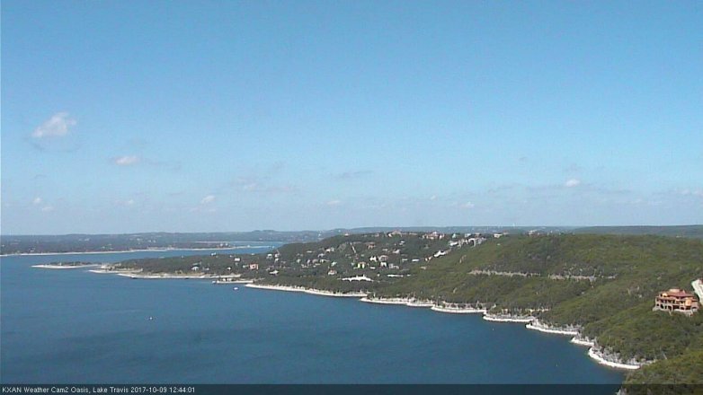 Lake Travis webcam, October 9, 2017 11:55 AM CT