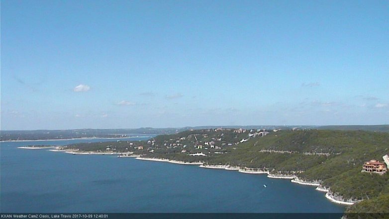 Lake Travis webcam, October 9, 2017 12:05 PM CT