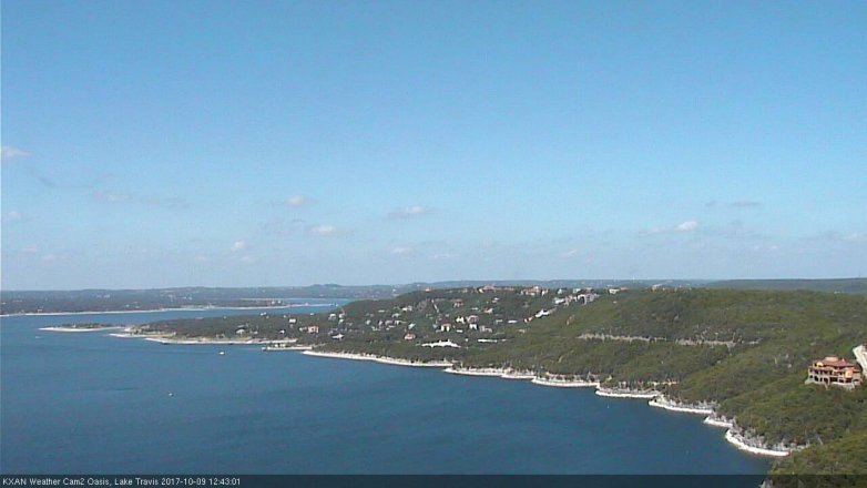 Lake Travis webcam, October 9, 2017 12:15 PM CT