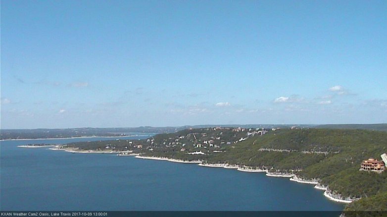 Lake Travis webcam, October 9, 2017 12:25 PM CT