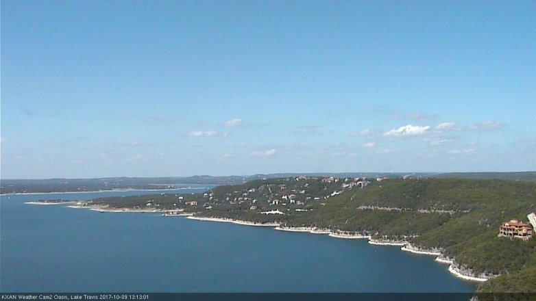 Lake Travis webcam, October 9, 2017 12:40 PM CT