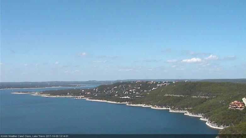 Lake Travis webcam, October 9, 2017 12:45 PM CT