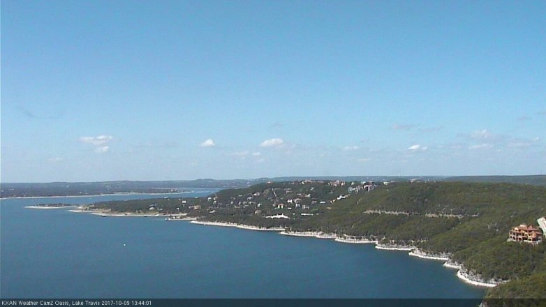 Lake Travis webcam, October 9, 2017 12:55 PM CT