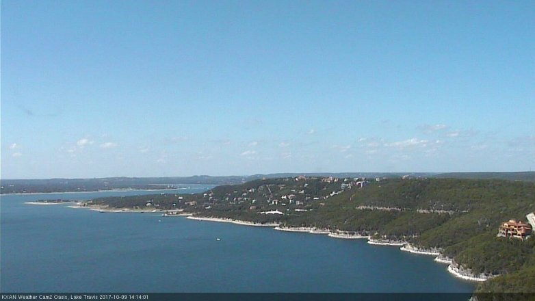 Lake Travis webcam, October 9, 2017 1:30 PM CT