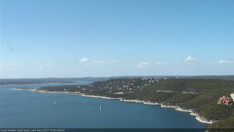 Lake Travis webcam, October 9, 2017 2:05 PM CT