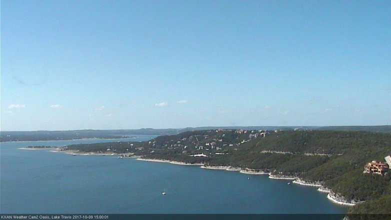 Lake Travis webcam, October 9, 2017 2:20 PM CT