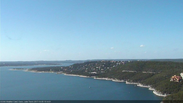 Lake Travis webcam, October 9, 2017 2:35 PM CT
