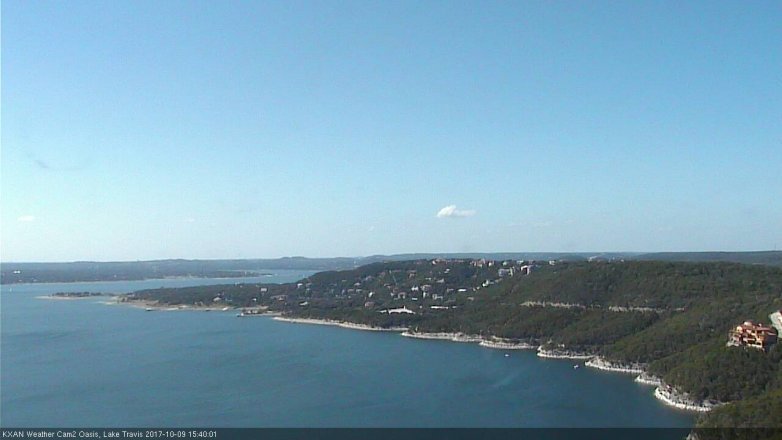 Lake Travis webcam, October 9, 2017 2:45 PM CT