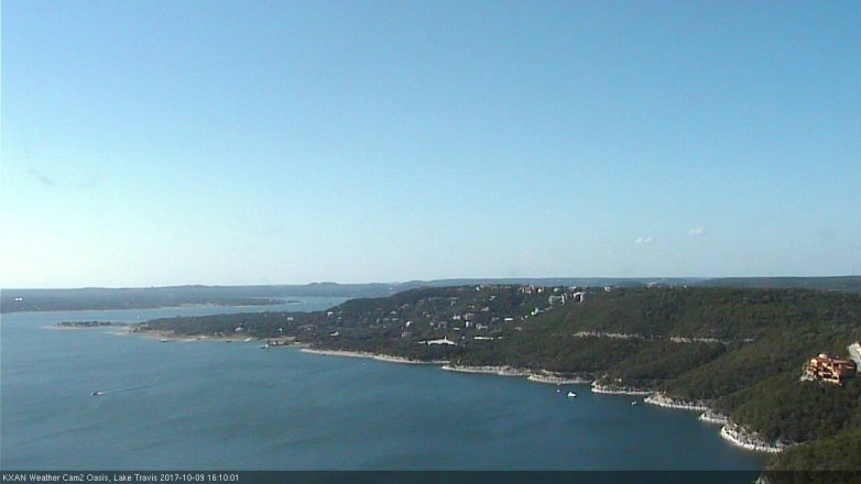 Lake Travis webcam, October 9, 2017 3:15 PM CT