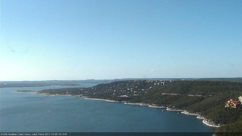 Lake Travis webcam, October 9, 2017 3:20 PM CT