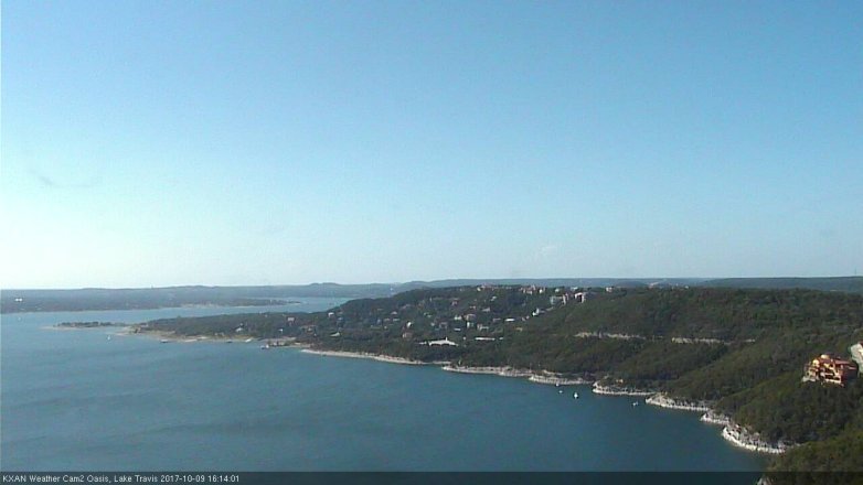 Lake Travis webcam, October 9, 2017 3:25 PM CT